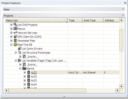 Variable List (Tags)